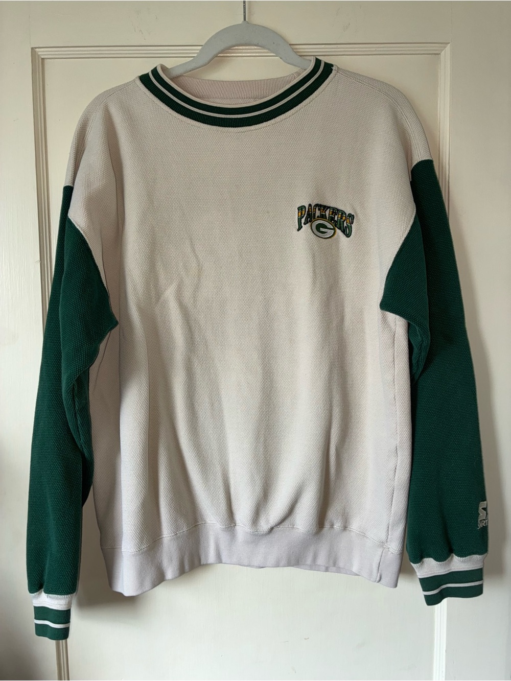 Vintage Green Bay Packers Starter Crewneck Sweatshirt L NFL 1990s Colorblock
